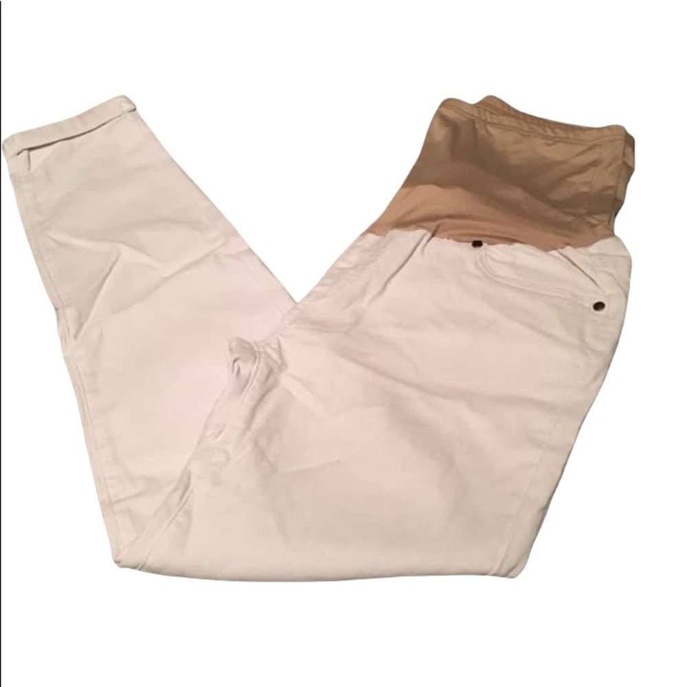 Maternity size large Oh Mamma! White jeggings